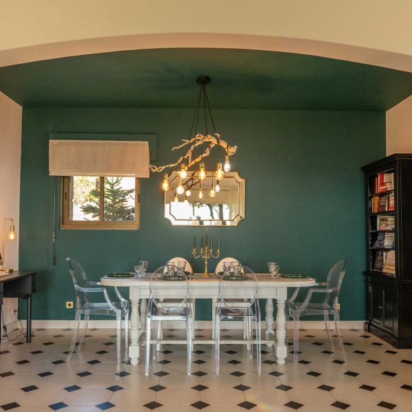 Salle à manger verte